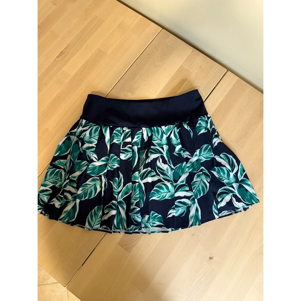 Tommy Bahama Everyday‎ Active Tropical Leaf Print Skort  Women's XS Navy Green